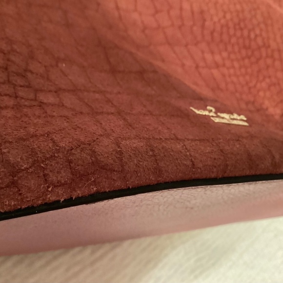 Kate Spade Arianna Larchmont Avenue Exotic Bucket Bag, Cinnabar, EUC - Picture 5 of 15